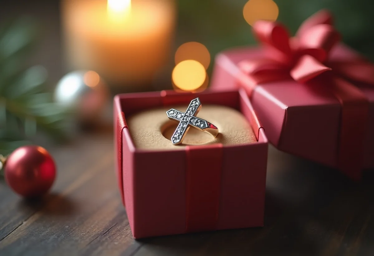 bague croix cadeau