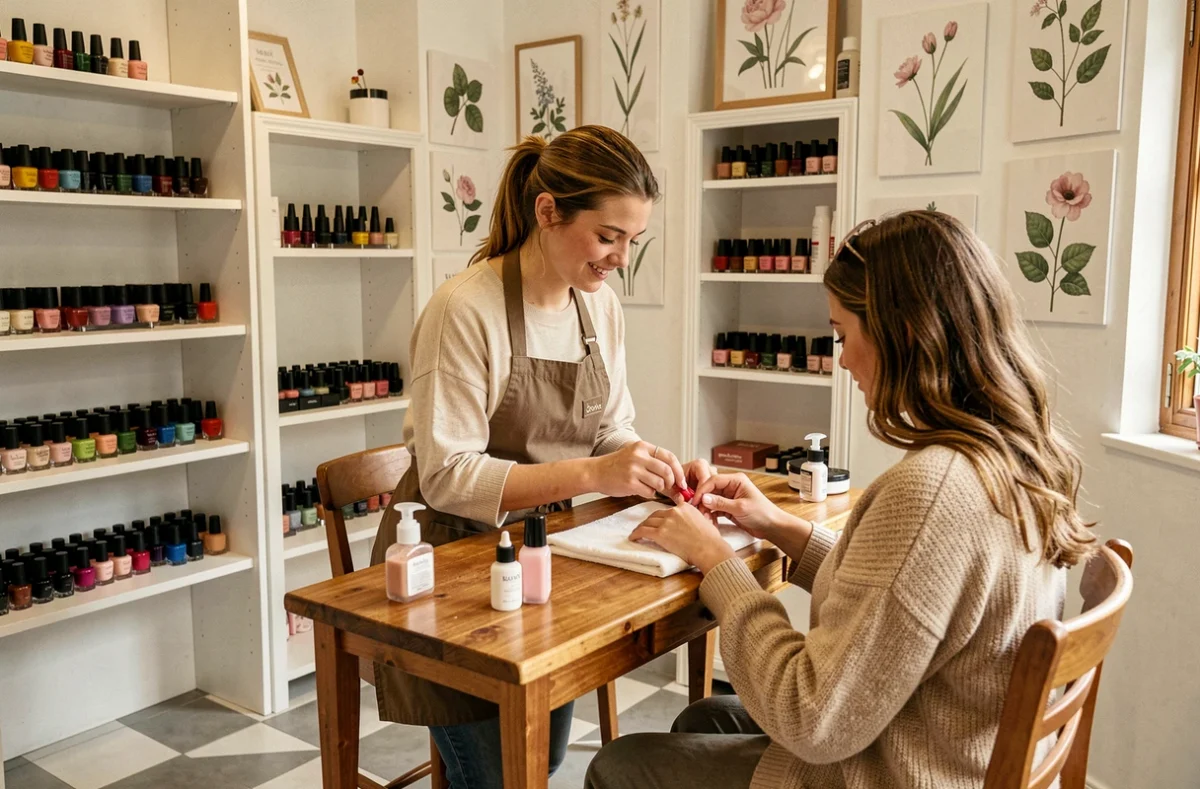 Manucure dans un espace beauté chaleureux à Nozay en Loire-Atlantique