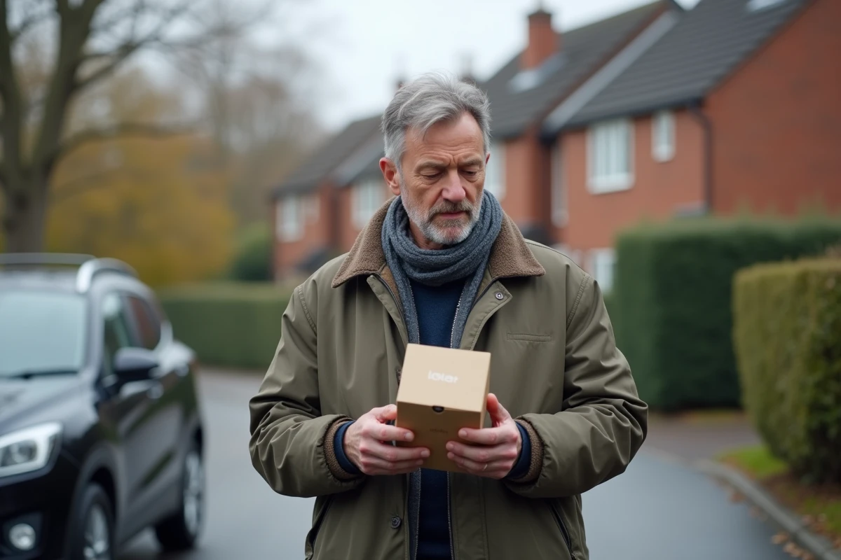 Homme regardant un produit près d